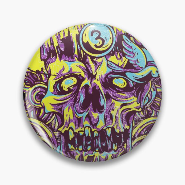 Item preview, Vibrant skull number 3 designed and sold by askthebookbug.