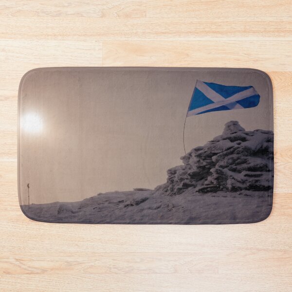 Item preview, Scottish Saltire on a frosty and snow capped mountain designed and sold by Hike-and-Click.