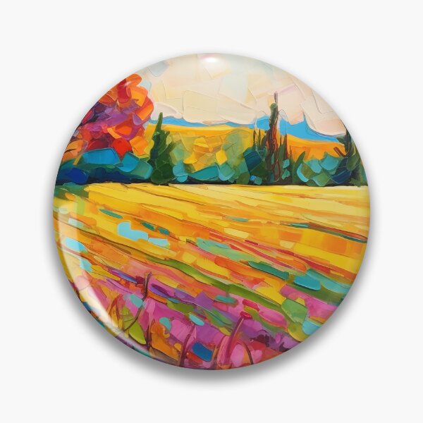 Item preview, Beautiful summer Impressionistic countryside landscape 6 designed and sold by Art by Lilia.