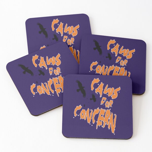 Item preview, Halloween Ravens Caws For Concern Fun Pun Orange Quote 2 designed and sold by taiche.
