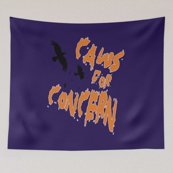 Item preview, Halloween Ravens Caws For Concern Fun Pun Orange Quote 2 designed and sold by taiche.