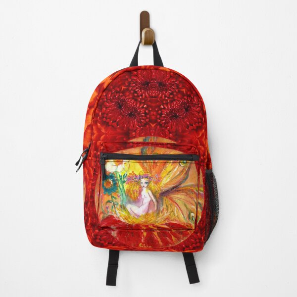 Item preview, FAIRY OF THE FLOWERS Red Yellow Floral Fantasy by Bulgan Lumini designed and sold by BulganLumini.