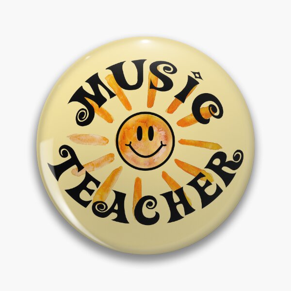 Item preview, Groovy Music Teacher Happy Face Sunshine Gift designed and sold by heartsake.