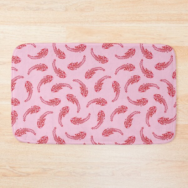 Item preview, Red twig on a pink background Petrykivka Ukraine designed and sold by Sunflower-7.