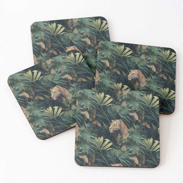 Item preview, Intricate Green and Gold Jungle Pattern  designed and sold by Theo-B.