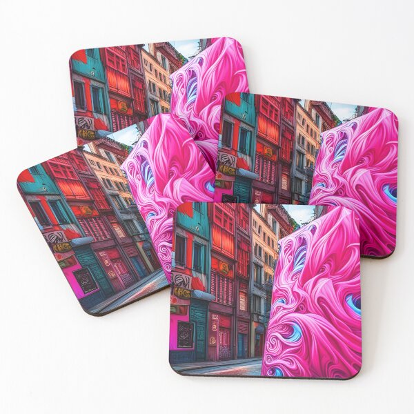 Item preview, Abstract Pink on a Vibrant Street designed and sold by CJMarchese.