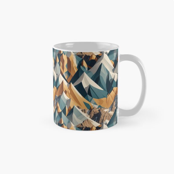 Aperçu de l'œuvre Motif de montagnes bleues et jaunes créée et vendue par Theo-B.