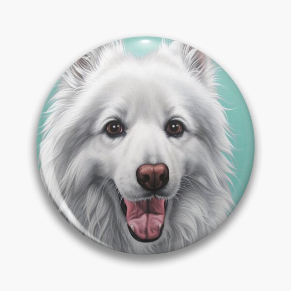 Item preview, Smiling Samoyed White Dog Painting designed and sold by Pop Zoo.