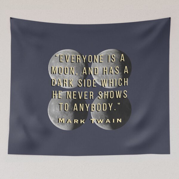 Item preview, Copy of Moon phases and Mark Twain quote: Everyone is a moon... designed and sold by artbleed.