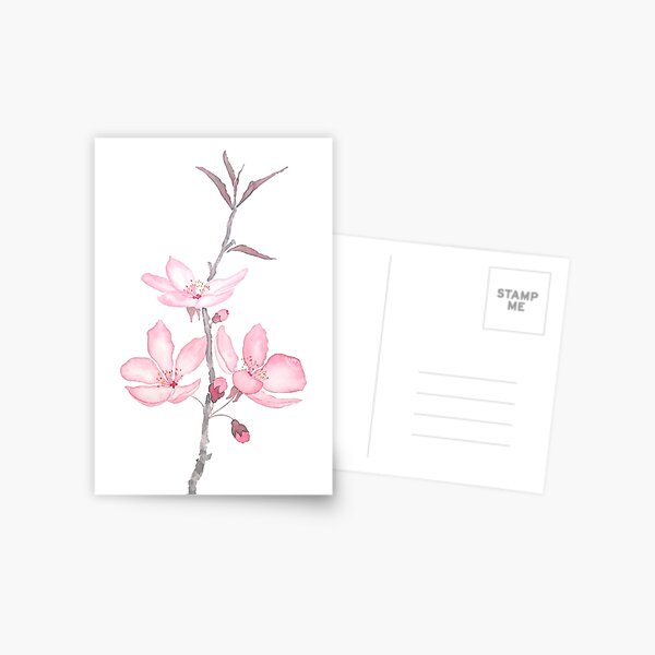Item preview, hand painted pink cherry blossom macro 2018 designed and sold by ColorandColor.