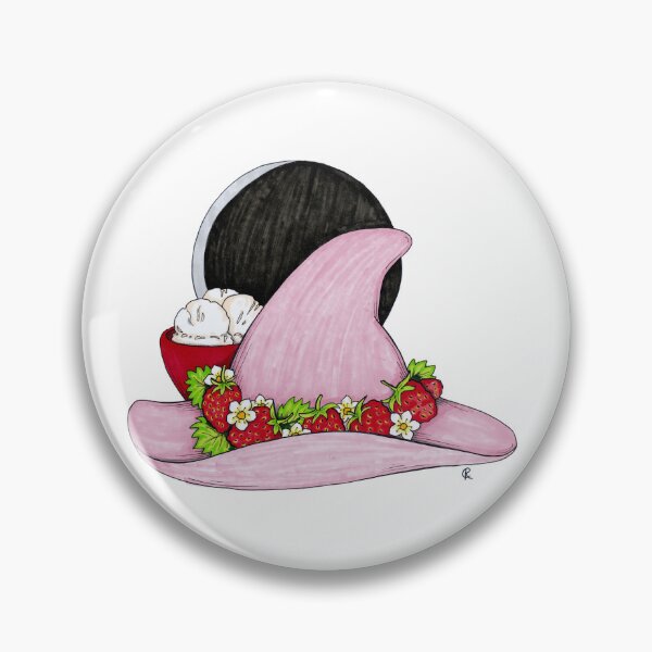 Item preview, Strawberries and Cream Witch Hat designed and sold by Wyrd & Witchy Art and Design.