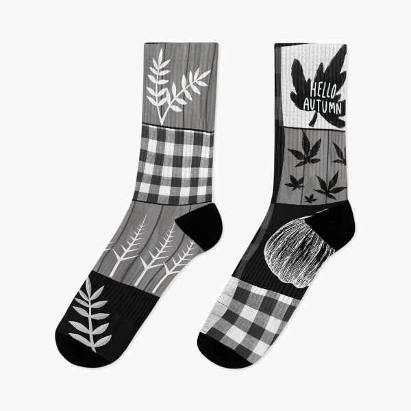 Item preview, Fall autumn buffalo plaid and fall sayings black and white designed and sold by Inktown.