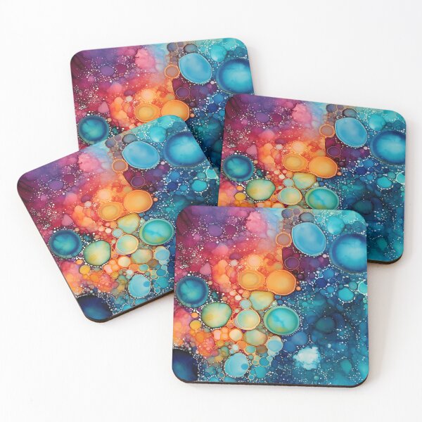 Item preview, Abstract ink colorful drops designed and sold by FatBirdie.