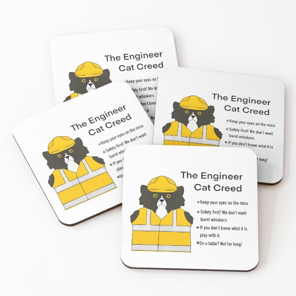 Item preview, The Engineer Cat Creed designed and sold by sagm.