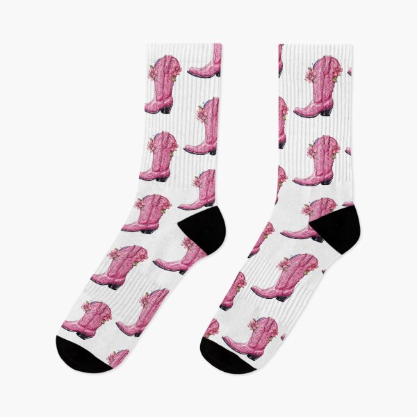 Item preview, Hot Pink Cowgirl Boot with Flowers designed and sold by ArtFromBeyond.