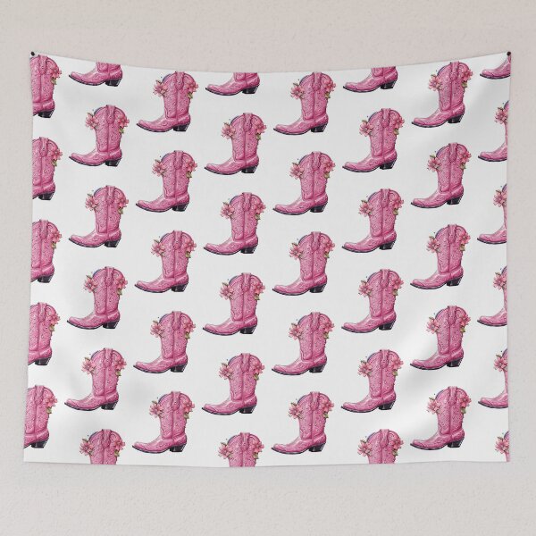 Item preview, Hot Pink Cowgirl Boot with Flowers designed and sold by ArtFromBeyond.