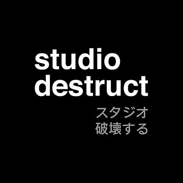Artwork thumbnail, Studio Destruct with Japanese Letters WHITE by StudioDestruct