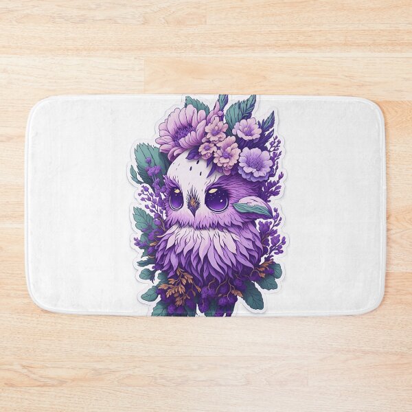 Item preview, Cute Adorable Purple Owl In Flowers designed and sold by IHeartArts.
