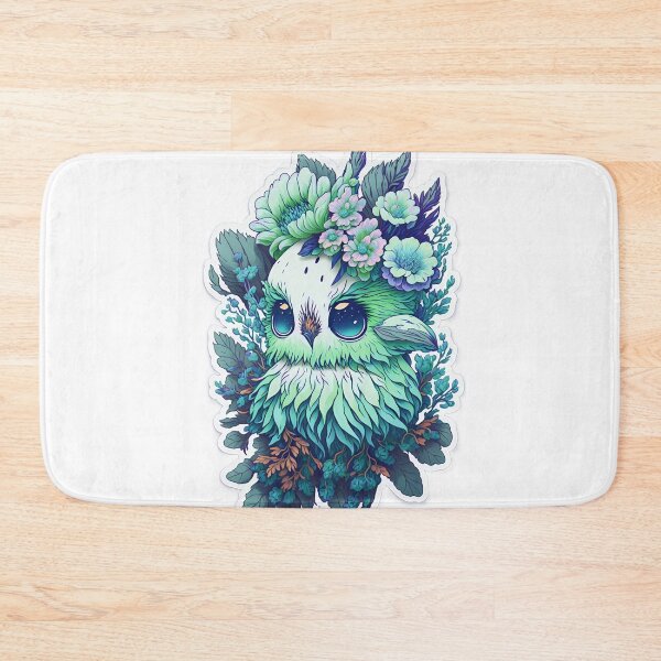 Item preview, Cute Adorable Green Owl In Flowers designed and sold by IHeartArts.