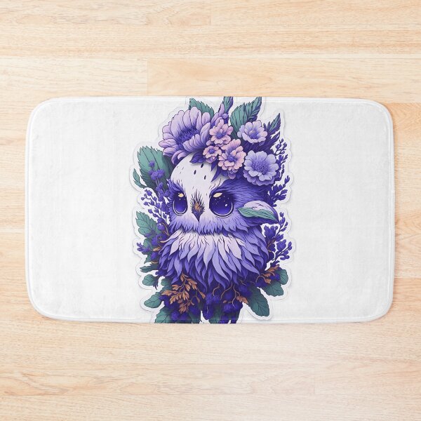 Item preview, Cute Adorable Dark Vibrant Blue Owl In Flowers designed and sold by IHeartArts.