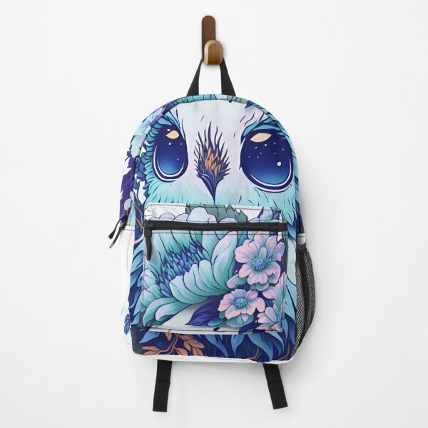 Item preview, Cute Adorable Light Blue Owl In Flowers designed and sold by IHeartArts.