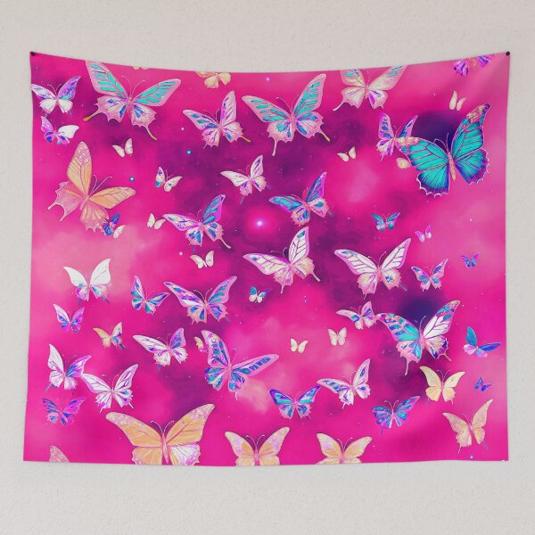 Item preview, Butterflies on Pink Background 4 of 4 designed and sold by Beachy.