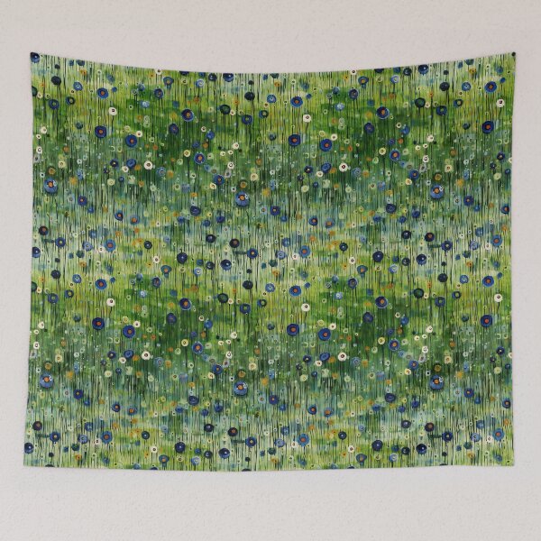 Item preview, Blue and OrangeFlowers and Stripes designed and sold by vadimcarazan.