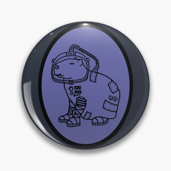 Item preview, Space Capybara Sci Fi Astronaut Oval designed and sold by ellenhenry.