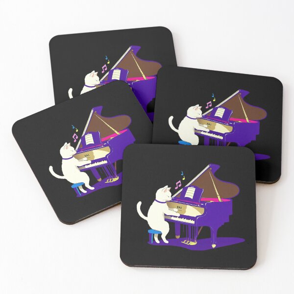 Item preview, Cat playing toy piano designed and sold by PiggyWonka.