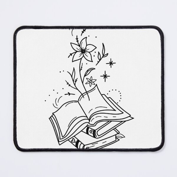 Item preview, Blooming Open Book | Line art Handmade designed and sold by BesideStyles.