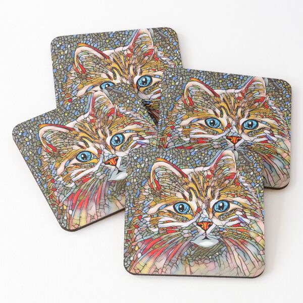 Item preview, Mosaic Style Cat 699 Multicolor designed and sold by artbylucie.