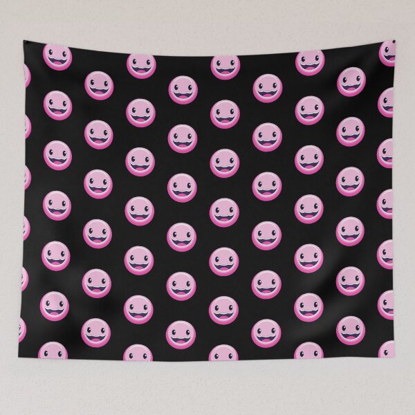 Item preview, Light Pink Yellow Smile Emote Graffiti Smiley  designed and sold by ArtFromBeyond.