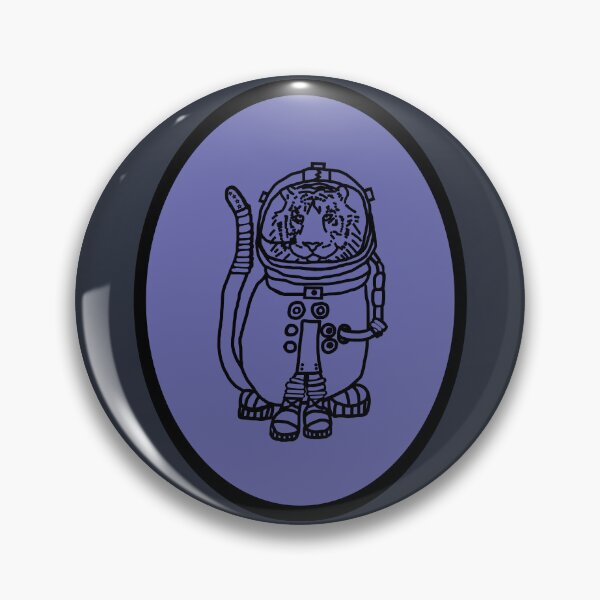 Item preview, Sci Fi Astronaut Space Tiger Oval designed and sold by ellenhenry.
