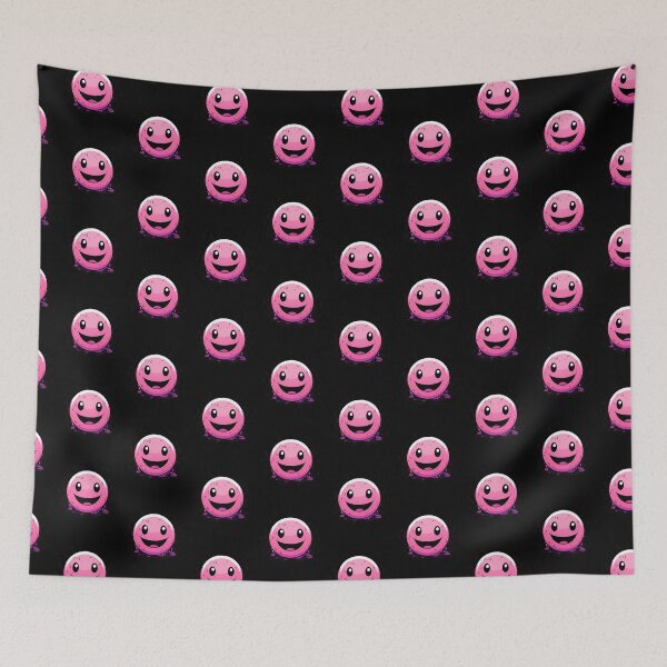 Item preview, Light Pink Yellow Smile Emote Graffiti Smiley  designed and sold by ArtFromBeyond.