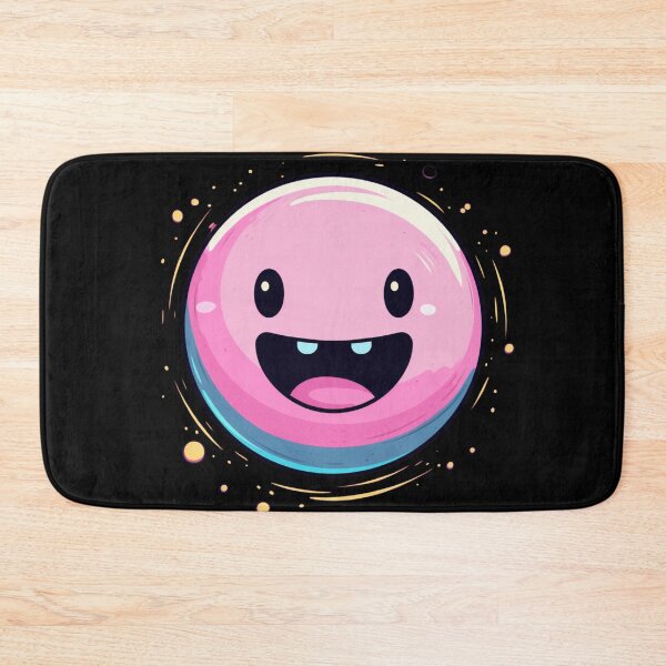 Item preview, Light Pink Yellow Smile Emote Graffiti Smiley  designed and sold by ArtFromBeyond.