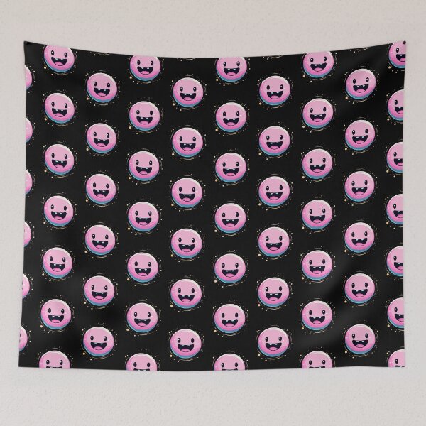 Item preview, Light Pink Yellow Smile Emote Graffiti Smiley  designed and sold by ArtFromBeyond.