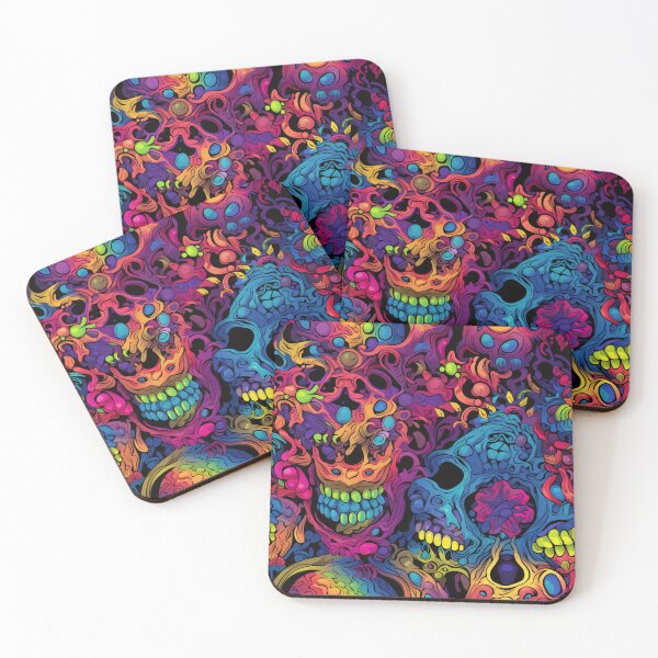 Item preview, Vivid Melting Skulls designed and sold by JaeganDesigns.