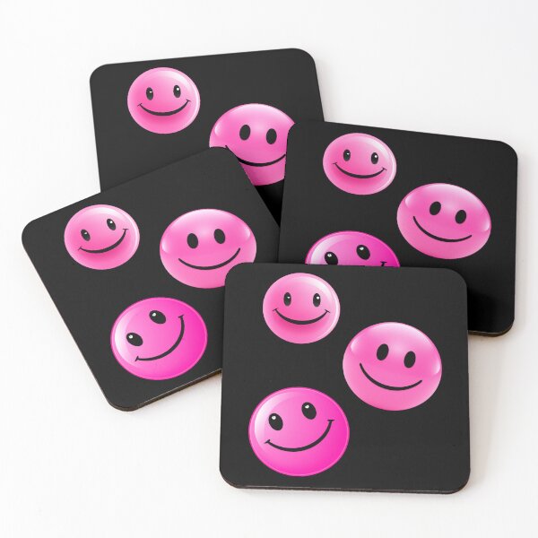 Item preview, Light Pink Yellow Smile Emote Graffiti Smiley  designed and sold by ArtFromBeyond.