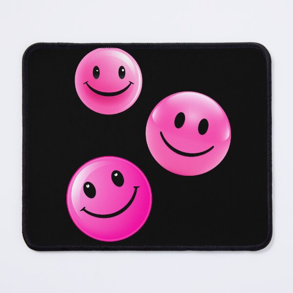 Item preview, Light Pink Yellow Smile Emote Graffiti Smiley  designed and sold by ArtFromBeyond.