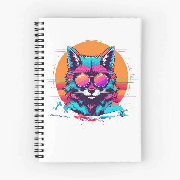 Item preview, Retro Brightly Colored Fox With Shades designed and sold by SamSupershirt.