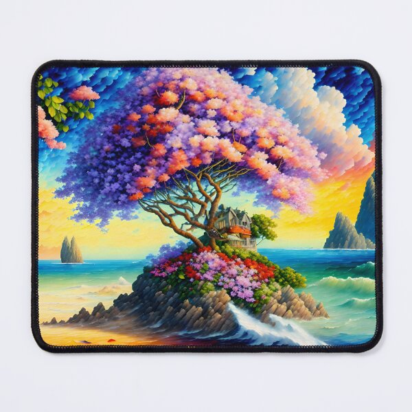 Item preview, Hidden Island in the Ocean Art Work designed and sold by ArtsyWishesShop.