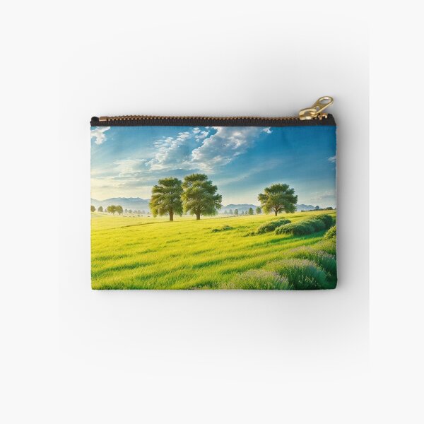 Item preview, An Idyllic Summer Vista Featuring A Peaceful Meadow Bathed In Sunlight, With The Clear Blue Sky Serving As A Serene Canopy, Ai Generated Art designed and sold by AiGens.