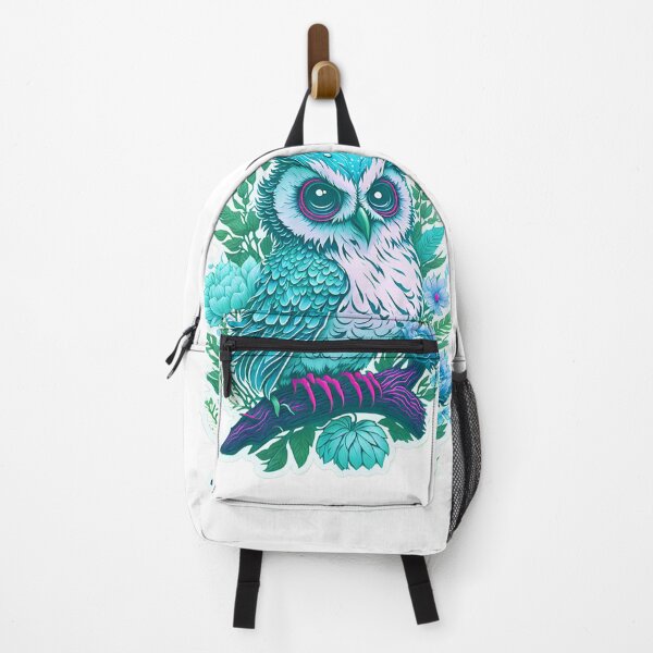 Item preview, Cute Adorable Light Teal Turqouise Owl In Flowers On Branch designed and sold by IHeartArts.