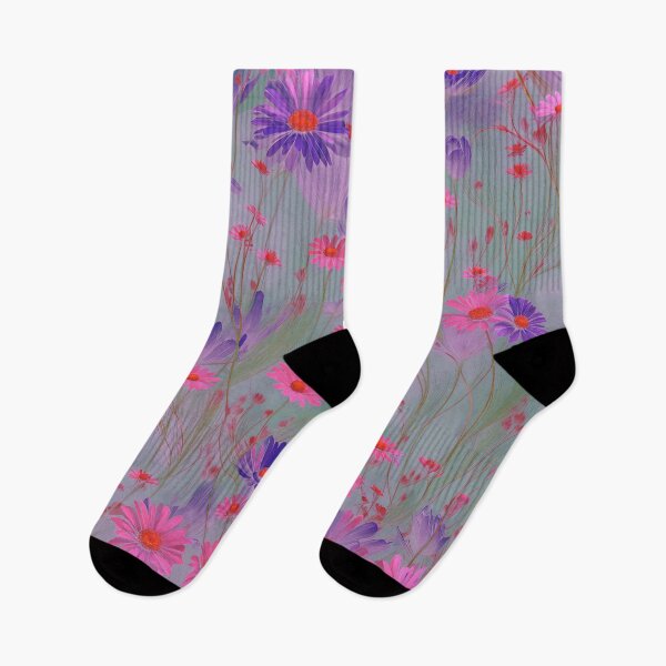 Item preview, Hot Pink Daisies Wispy Flowers on Light Background designed and sold by Beachy.