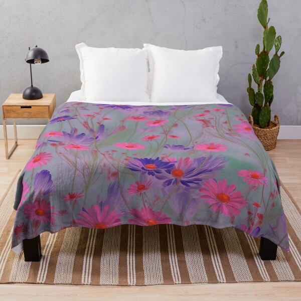 Item preview, Hot Pink Daisies Wispy Flowers on Light Background designed and sold by Beachy.