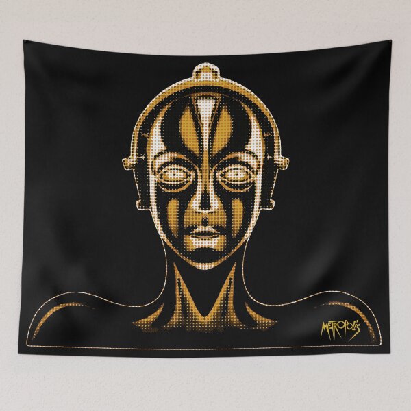 Item preview, METROPOLIS. ROBOT MARIA. HALFTONE ON BLACK. designed and sold by 5hertz.