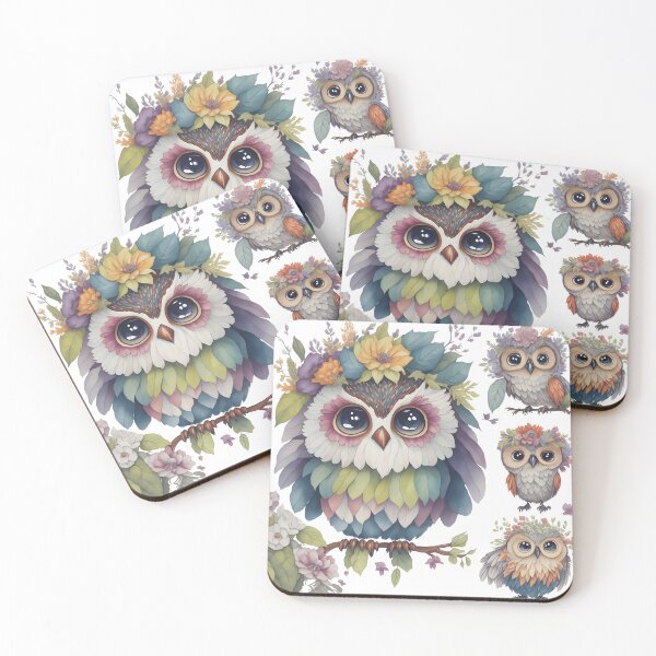 Item preview, Rainbow owlet, colorful owl, night owl rainbow feathers designed and sold by Piniatá P.