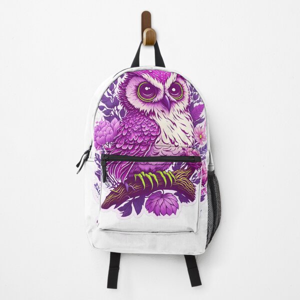 Item preview, Cute Adorable Dark Pink Owl In Flowers On Branch designed and sold by IHeartArts.