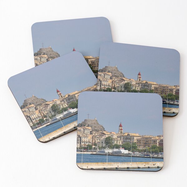 Item preview, Old town Corfu and harbor Greece summertime designed and sold by goceris.
