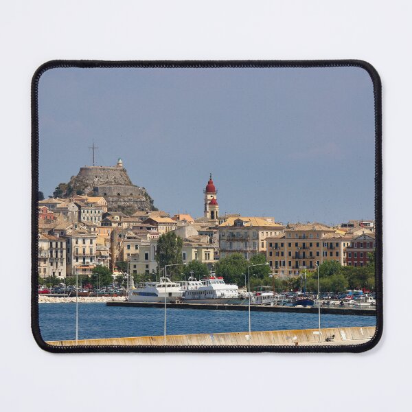 Item preview, Old town Corfu and harbor Greece summertime designed and sold by goceris.
